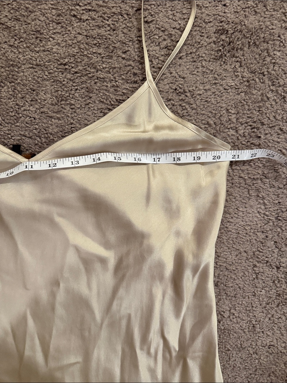 Quince Champagne 100% Silk V-Neck Slip Dress - Picture 3 of 7
